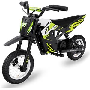 RCB TECH R9X Motocicletta elettrica per bambini, Motore potente, 3 modalità di velocità, Max 25 km/h, Portata massima 15 km, Pneumatici da 12 pollici, Moto da cross per bambini dai 3-12 anni