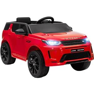 AIYAPLAY Macchina Elettrica per Bambini 3-6 Anni 12V Licenza Land Rover Discovery, 3-5km/h Auto Elettrica per Bambini con 2 Motori, Telecomando, Cintura, Musica, Clacson e Fari, Rosso