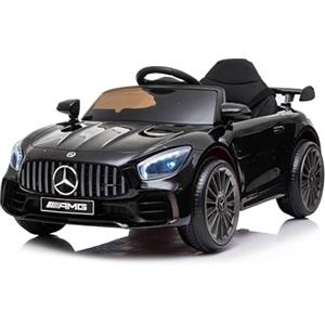 Baroni Toys Mercedes AMG Sport Macchina Elettrica per Bambini Baby car Elettrica Full Optional, Auto Telecomandata Sedile in Plastica, Porte Apribili, Motore 12V, Carico fino a 25 Kg 1-4 anni, Nero