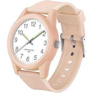 TENOCK OROLOGI PER BAMBINI PER RAGAZZI RAGAZZE L'APPRENDIMENTO DEL TEMPO 50M IMPERMEABILE OROLOGIO PER BAMBINI FACILE DA LEGGERE PER ETÀ 4-12 BAMBINI GRANDI REGALI DI COMPLEANNO (Rosa)