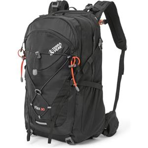 Terra Peak® Zaino da Trekking 30 litri uomo donna nero FLEX 30 MEDIO - Zaino da escursionismo, viaggio sportivo e montagna da esterno ergonomico e impermeabile - Zaino-Hiking e escursioni, traspirante