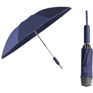 erised's bifrost Ombrello Pieghevole Invertito con Design Sun Relief/Maniglia, Apertura/Chiusura Automatica, Protezione da Pioggia/Sole/99 UV/UPF 50, Compatto, Antivento/Impermeabile, Ombrellone da Golf Portatile