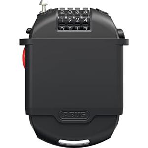 ABUS Serratura speciale Combiflex 2503/120 staffa UCH 2503 - adatta come serratura per bagagli, sci, caschi cavo d'acciaio da 120 cm con codice a combinazione nero