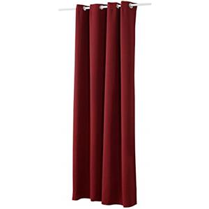 WOLTU Tenda Oscurante Opaca Termica Isolante per Finestre Soggiorno Tenda da Sole con Occhielli in Metallo Inossidabile per Camera da Letto 1 Pannello Bordeaux 135x225cm