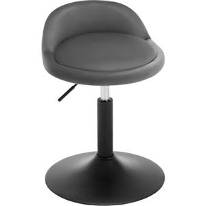 WOLTU Sgabello da Trucco, Sgabello Regolabile in Altezza, Sgabello Girevole per Ufficio, Sgabello da Trucco, Sgabello in Velluto, 42,5-58 cm, per Cucina Soggiorno Camera,Grigio scuro,BH424dgr-1