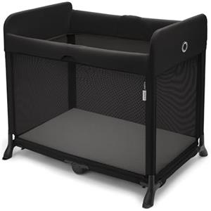 Bugaboo Stardust, 2 in 1: Parco giochi pieghevole e lettino da viaggio compatto con materasso, distribuito in 1 Secondo, Borsa da trasporto, Dai neonati ai bambini piccoli, Midnight Black