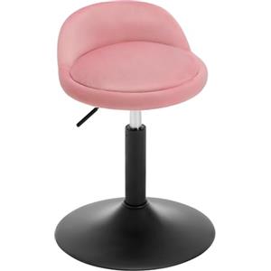WOLTU Sgabello da Trucco, Sgabello Regolabile in Altezza, Sgabello Girevole per Ufficio, Sgabello da Trucco, Sgabello in Velluto, 42,5-58 cm, per Cucina Soggiorno Camera da Letto,Rosa,BH424rs-1
