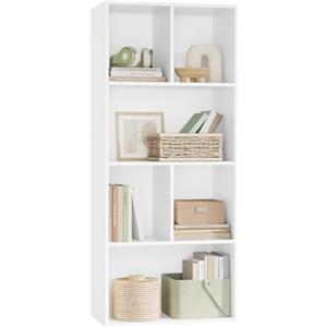 WOLTU Libreria a 6 Cubi Mensola di Legno Scaffale da Esposizione per Casa e Ufficio Porta Libri SK005ws