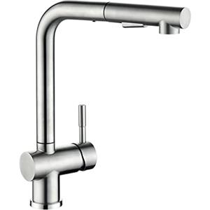 CECIPA Rubinetto Cucina con Doccetta Estraibile, Miscelatore con Doccia Estensibile, Rubinetti Alto con Bocca Flessibile, Girevole 360° Miscelatore Lavello Cucina, Acciaio Inox
