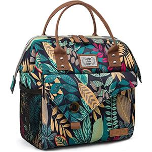 Lekesky Borsa termica per pasti, da donna, 11 l, per pranzo, borsa termica morbida, per ufficio, lavoro picnic, consegna - giungla