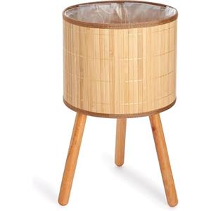 Paco Home Vaso Portavaso Grande Fioriera Interni Set Vaso Per Piante Vimini Intrecciato Fiori Legno Pellicola, Colore:Natura, Set:2pcs Set/Design 4
