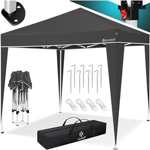 KESSER® Gazebo 3x3m | Impermeabile | incl. Custodia | Sistema Pop-up a Scatto | Protezione UV 50+ | Padiglione Pieghevole | Tenda da Giardino | Tenda per Eventi | montanti di Metallo