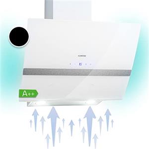 Klarstein Clara Angled Cappa Aspirante 60 cm, Cappa Cucina con Aspirazione Smart, Con Filtro per Cappa in Alluminio, Flusso d'Aria 509m³/h, Illuminazione LED RGB, Cappa Sottopensile Esterno Classe A