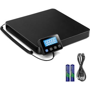 Drcowu Bilancia Postale Digitale 200kg/440lb, Bilancia per Pacchi da 10g/0,35oz con Funzione di Mantenimento e Tara, Bilancia per Posta con Ampio Display Digitale LCD, Alimentata a Batterie e USB