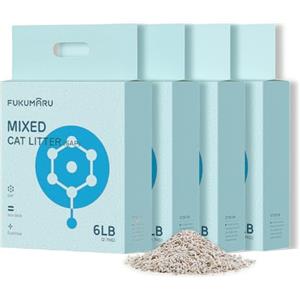 FUKUMARU Sabbia Lettiera Gatto Tofu,10.8 kg. Lettiera Super Ultra Assorbente e Biodegradabile si Getta nel WC,Sabbia Antiodore di Lunga Durata e Agglomerante,Senza Polvere, A Basso Residuo