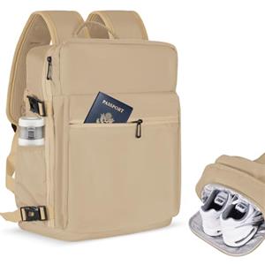 Gluckstar Bagaglio a Mano per Easyjet 45x36x20 Zaino da Viaggio, 30L Borsa da Valigia Zaino da Viaggio Aereo Cabina, 17 Pollici Zaino Porta Pc Zainetto Donna Uomo Travel Backpack Grande Marrone