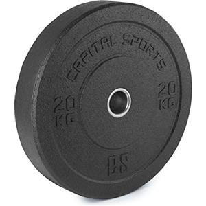 Capital Sports Renit Hi Temp - Disco Pesi, Piatto Pesi, Disco 50,4 mm, Nucleo in Alluminio, Gomma, 20 kg