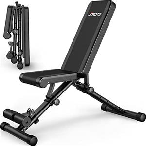 JOROTO MD35 Panca Palestra, Panca Pesi Multifunzione Pieghevole Regolabile, Piattaforma di Allenamento di Peso 318kg, per Tutto il Corpo (con Regolazione Automatica Veloce del Bloccaggio)