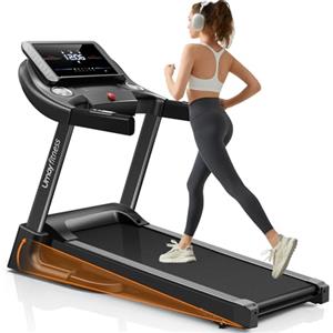 UMAY Tapis Roulant Elettrico Pieghevole con Inclinazione Regolabile a 3 Livelli 14 km/h, Tapirulan con Motore Silenzioso da 3,0 HP, Treadmill for Home use con Carico Massimo di 136 kg.