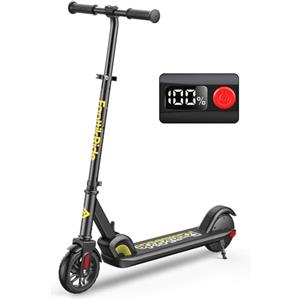 FanttikRide C9 Monopattino Elettrico per Bambini 120-160 cm, 10/16 km/h, Autonomia di 8 km, Schermo LED, Altezza Regolabile, Pieghevole, Ruote in Gomma, Leggero, per Bambini fino a 60 kg, Nero