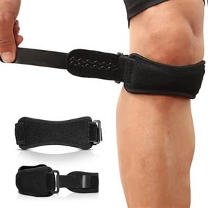 AGPTEK 2 Pzi Tutore Ginocchio, Cinturino Ortopedico Sottorotuleo Ginocchiera Fascia Regolabile per Tendinite Rotulea del Comune Protezioni da Baseball Tennis Jogging Bicicletta