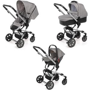 Foppapedretti Trio Supertres I-Size, Sistema Modulare Combinato per Bambini, Navicella Passeggino e Seggiolino auto I-Size, Maniglione e Poggiagambe Regolabili, conforme ECE R129, Desert