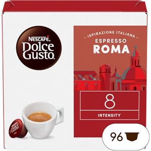 NESCAFÉ DOLCE GUSTO NESCAFÉ DOLCE GUSTO Espresso Roma Caffè, 6 Confezioni da 16 Capsule (96 Capsule Compatibili Nescafé Dolce Gusto)