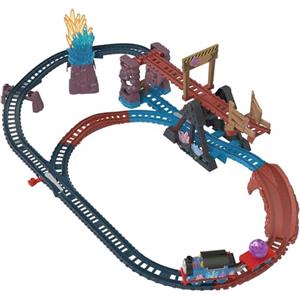 THOMAS & FRIENDS Fisher-Price - Il Trenino Thomas, Set Avventura nelle Grotte di Cristallo, con Trenino Thomas motorizzato e Ponte Mobile, 9 Pezzi e 2,5 Metri di Pista, Giocattolo per Bambini 3+ Anni, HMC28