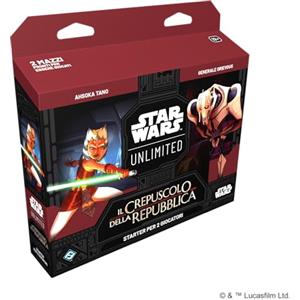 Asmodee Star Wars: Unlimited TCG Crepuscolo della Repubblica STARTER SET - Tuffati nelle Guerre dei Cloni! Gioco di Carte Collezionabili, 12+ Anni, 2 giocatori, 20 Minuti di Gioco, Edizione in Italiano