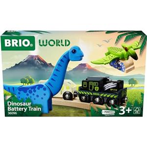 Brio World Trenino Alimentato a Batteria a Tema Dinosauri, Trenino Giocattolo per Bambini dai 3 Anni in Su