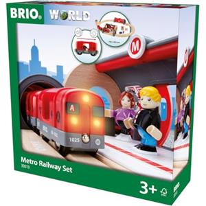 BRIO World - Set Metropolitana, Set Costruzioni Trenino in Legno da 20 Pezzi, Giocattolo per Bambino e Bambina 3+ Anni