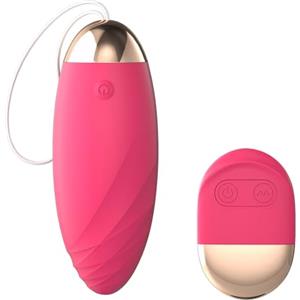 Qoosea Vibratore Telecomando Distanza Bullet Vibrator, Vibratori Donna Sex Toys con 10 Modalità di Vibrazione, Giocattoli Sessuali Vibratoreper punto G, Ovetto Vibrante per Adulti Coppia (Rosa)