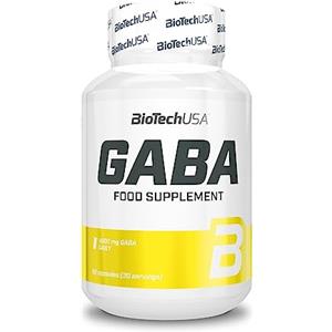BioTechUSA GABA, Integratore alimentare in capsule contenente acido gamma-amminobutirrico, 60 capsula