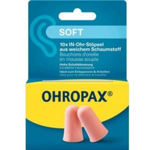 Ohropax Soft Tappi Auricolari in Schiuma PU Anatomici - 10 Pezzi per un Riposo Tranquillo
