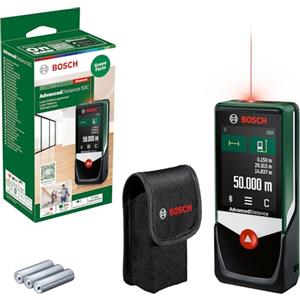 Bosch Metro Laser Distanziometro Laser AdvancedDistance 50C (misura distanze con precisione fino a 50 m, display touch, funzioni di misurazione con assistenza integrata, in cartone)