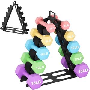 Nomiou Rastrelliera Manubri Porta pesi manubri Supporto per manubri per Palestra Casa(capacità di Peso 130 kg,No Manubri)