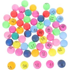 Milisten 80 Pezzi Palline della Lotteria Palline per Estrazione a Premi Palla Numero Pallina da Bingo Palline da Pong Numerate Ballo Notturno di Gioco da Gioco da Tavolo Plastica