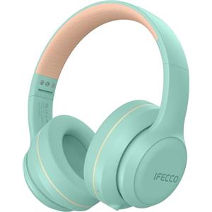 I love e iFecco IFECCO Cuffie Wireless Over Ear - Auricolari Bluetooth 5.3 con Microfono,Cuffie Senza Fili Stereo HiFi Pieghevoli per Viaggio Telefono Computer TV