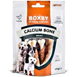 BOXBY Calcium Bone Snack per Cani - 100 gr, 100% Naturale, Alto Contenuto Proteico e Calcio, Senza Glutine