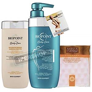 Dc Casa BIOPOINT SET : CREMA CORPO ANTICELLULITE E SNELLENTE 500 ML + BAGNOCREMA ADDOLCENTE 400 ML + GUANTO SPUGNA IDROFILA