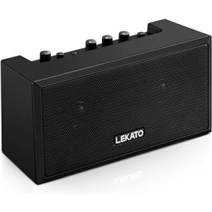 LEKATO Mini amplificatore per chitarra elettrica amplificatore per chitarra elettrica con effetti Clean Overdrive 5 W Mini amplificatore per basso Bluetooth amplificatore per basso per pratica