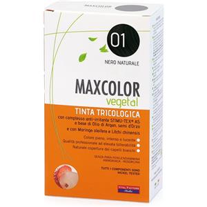 Vital Factors MaxColor Vegetal 01 Nero Naturale - Tinta Ipoallergenica per Capelli 140 ml