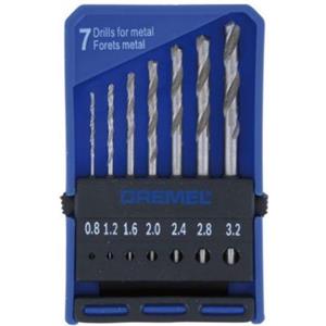 Dremel Set di Punte di Precisione 628 - 7 Punte per Foratura di Legno e Metallo Morbido (0.8-3.2 mm)