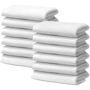 Giovanni Dolcinotti MADE IN ITALY Giovanni Dolcinotti | Set di 12 Asciugamani viso in 100% cotone - 30x30 cm - Extra assorbenti e ad asciugatura rapida - Per Bagno, Spa e Palestra - Bianco - Modello Orlando