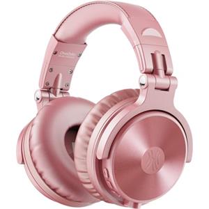 OneOdio ProC Bluetooth Cuffie senza fili e modalità cablata, 110 ore di utilizzo, cuffie audio con microfono, Hi-RES audio, cuscinetti in proteine morbide, extra bassi, comode leggere pieghevoli oro