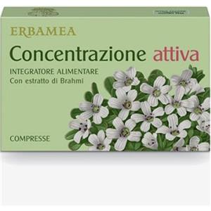 ERBAMEA Srl Erbamea Concentrazione Attiva - Integratore per Memoria e Prestazioni Cognitive - 24 Compresse
