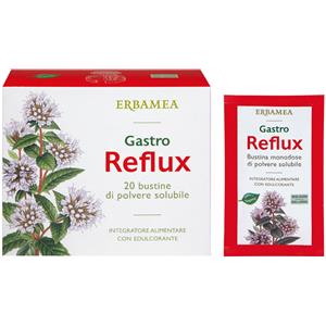 ERBAMEA Gastro Reflux - Integratore Alimentare per il Benessere dello Stomaco, 20 Bustine Solubili