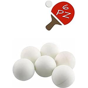 Vetrine in rete Vetrineinrete® Palline da Ping Pong 6 Pezzi Palle per Tennis da Tavolo Bianche Pallina in ABS per Giocare allenamenti Sport per Principianti ed esperti 06477