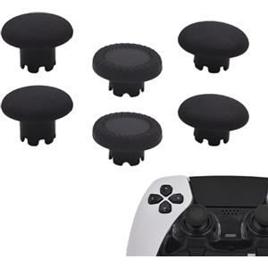 Lixiongbao 6 in 1Analogici Intercambiabili per Ps5 Edge Controller,Levette Thumbstick Ricambio per Ps5 Dualsense Edge Joystick,Nero