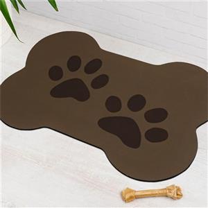 Hearda Tappetino Ciotola Cane Assorbente, Tappetino per Cane Cibo Tappetini Sottociotola per Cani Tappetino Antiscivolo Ciotole Gatto Tappetino sotto Ciotola Cani (20x30cm,Colore caffè J)